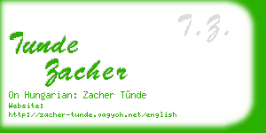 tunde zacher business card