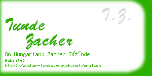 tunde zacher business card